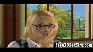 Kuuma 3D koulutyttö nuoleminen eebenpuu babes tiukka pillua